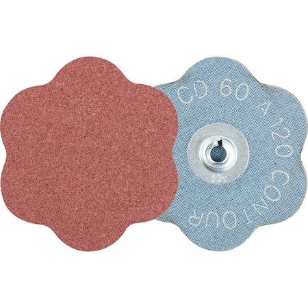 Pferd COMBIDISC CONTOUR Abrasive Disc, 2-3/8'' Dia, Type CD, 120 Grit, Aluminum oxide 42119